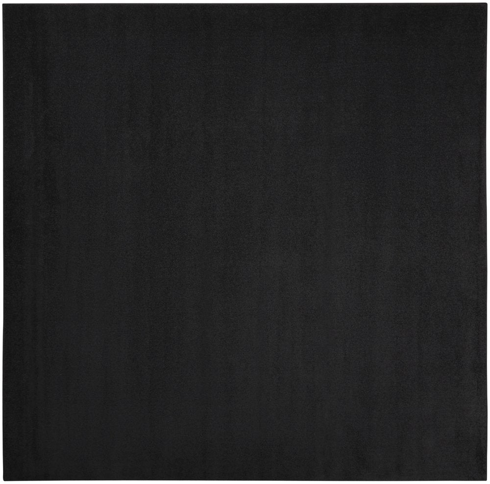 9' Black Square Indoor Outdoor Area Rug