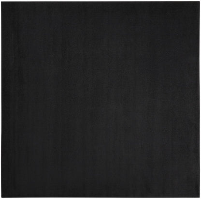 9' Black Square Indoor Outdoor Area Rug