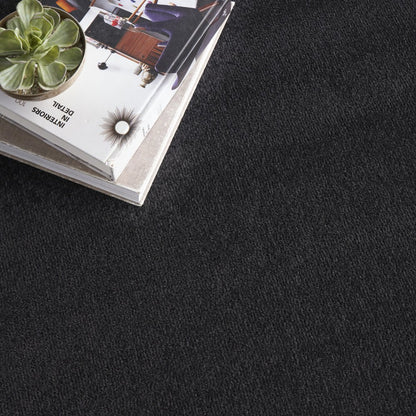 9' X 12' Black Stain Resistant Indoor Outdoor Area Rug