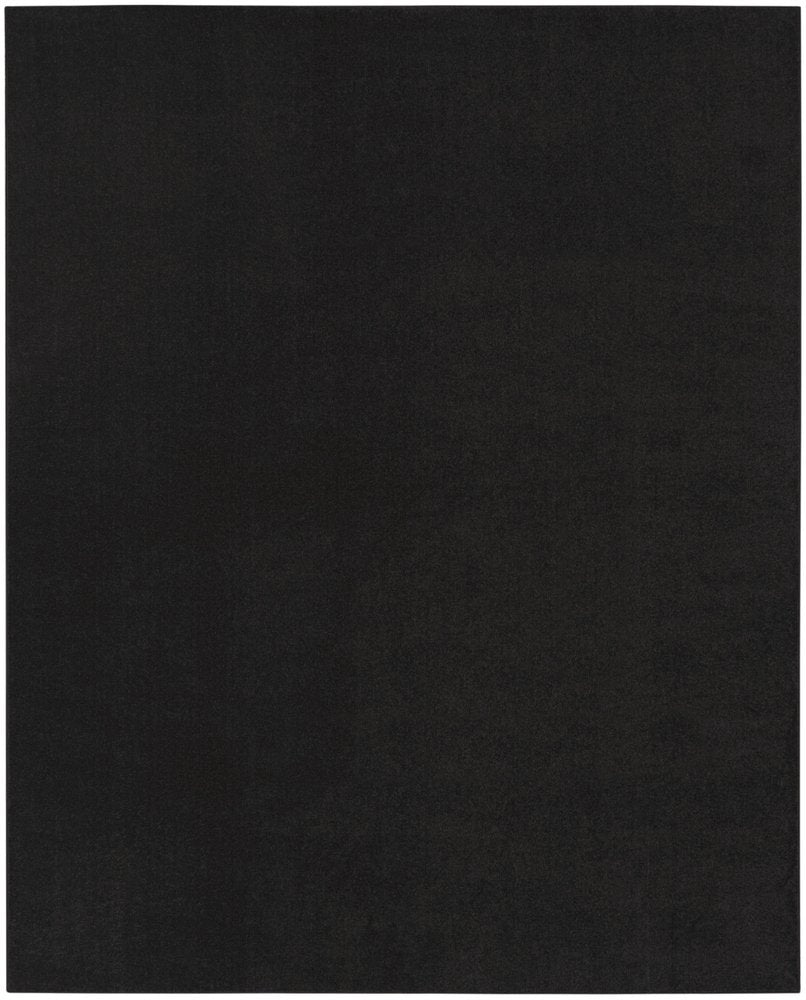 9' X 12' Black Stain Resistant Indoor Outdoor Area Rug