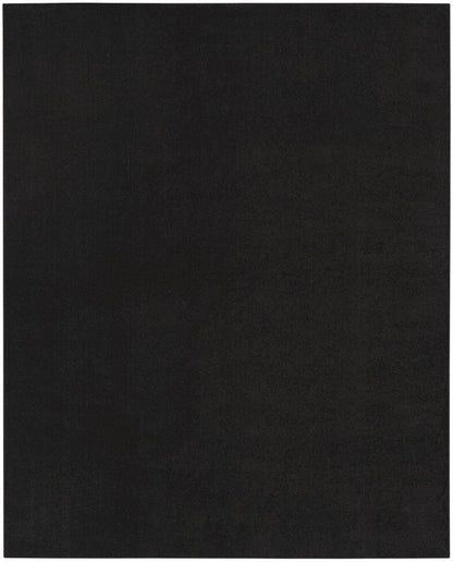 9' X 12' Black Stain Resistant Indoor Outdoor Area Rug