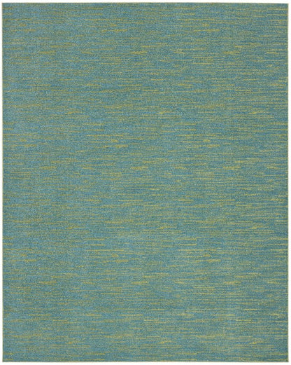 10' X 14' Blue And Green Indoor Outdoor Area Rug