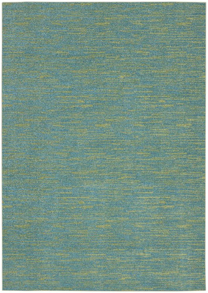 4' X 6' Blue And Green Indoor Outdoor Area Rug