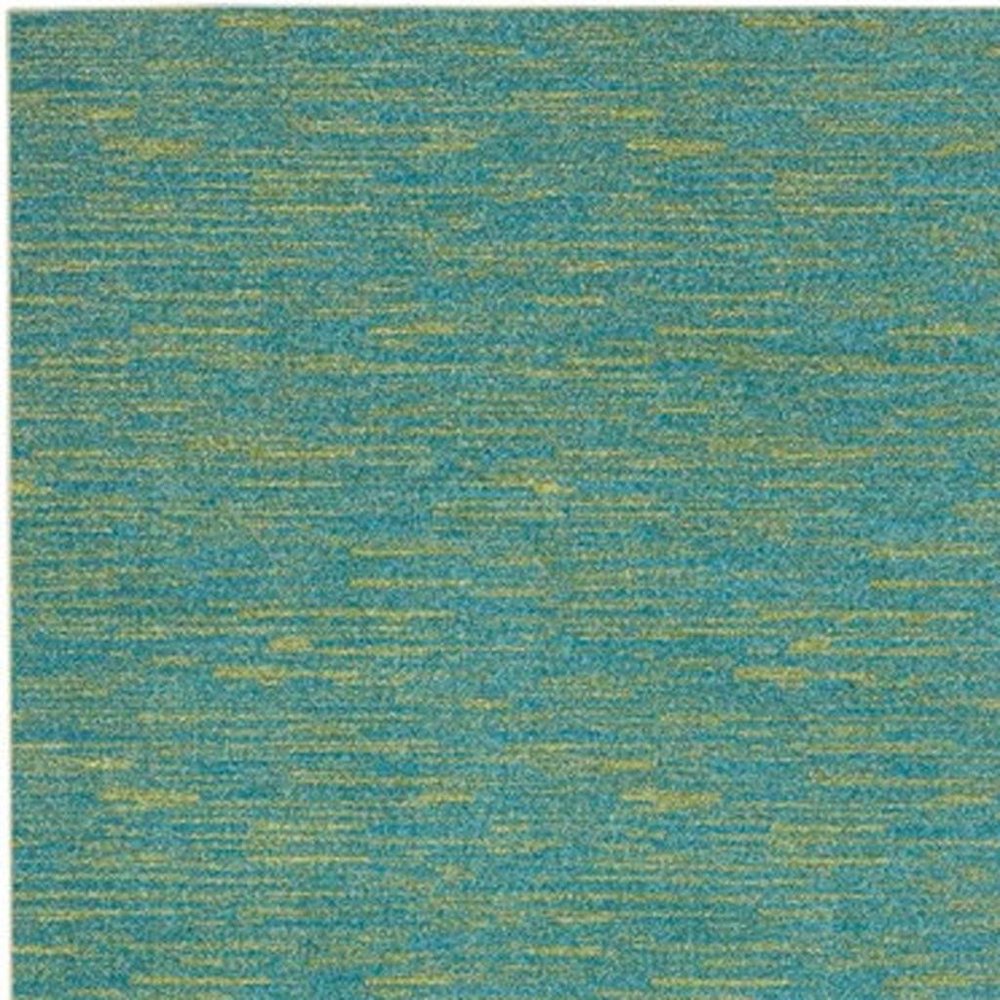 5' X 7' Blue And Green Indoor Outdoor Area Rug