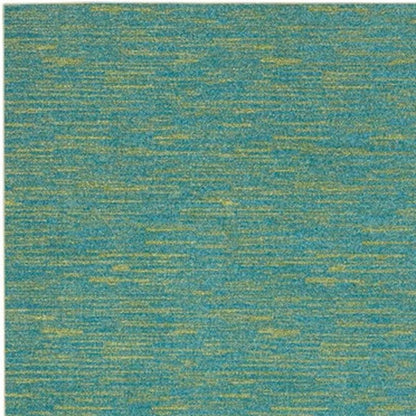 5' X 7' Blue And Green Indoor Outdoor Area Rug