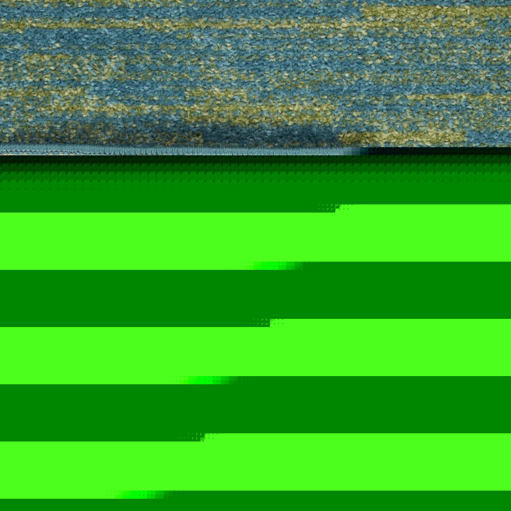 6' X 9' Blue And Green Indoor Outdoor Area Rug