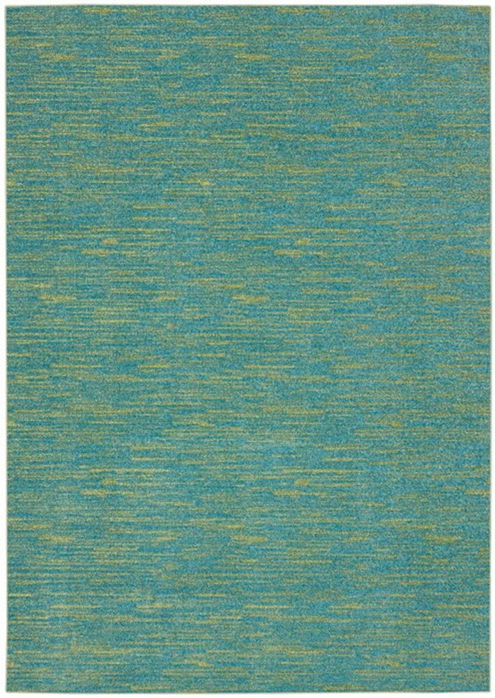 6' X 9' Blue And Green Indoor Outdoor Area Rug