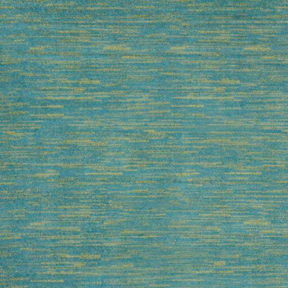 7' Blue And Green Square Indoor Outdoor Area Rug