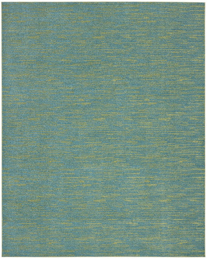 7' X 10' Blue And Green Indoor Outdoor Area Rug
