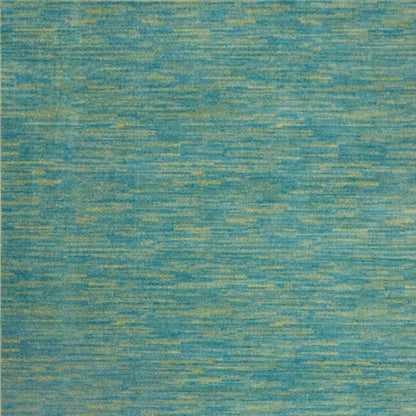 9' Blue And Green Indoor Outdoor Area Rug