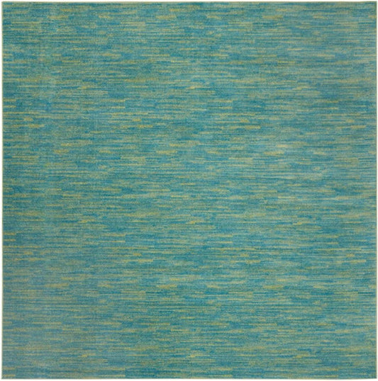 9' Blue And Green Indoor Outdoor Area Rug