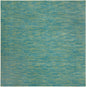 9' Blue And Green Indoor Outdoor Area Rug