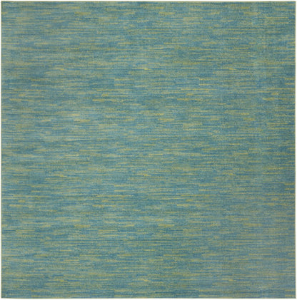 9' Blue And Green Indoor Outdoor Area Rug
