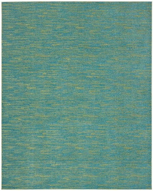 9' X 12' Blue And Green Indoor Outdoor Area Rug