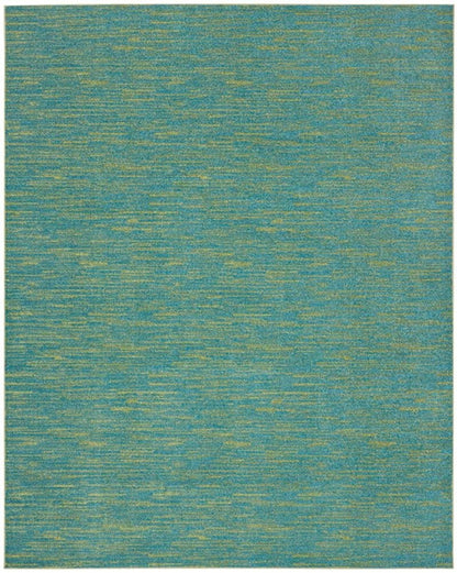 9' X 12' Blue And Green Indoor Outdoor Area Rug