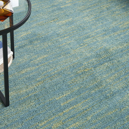 9' X 12' Blue And Green Indoor Outdoor Area Rug