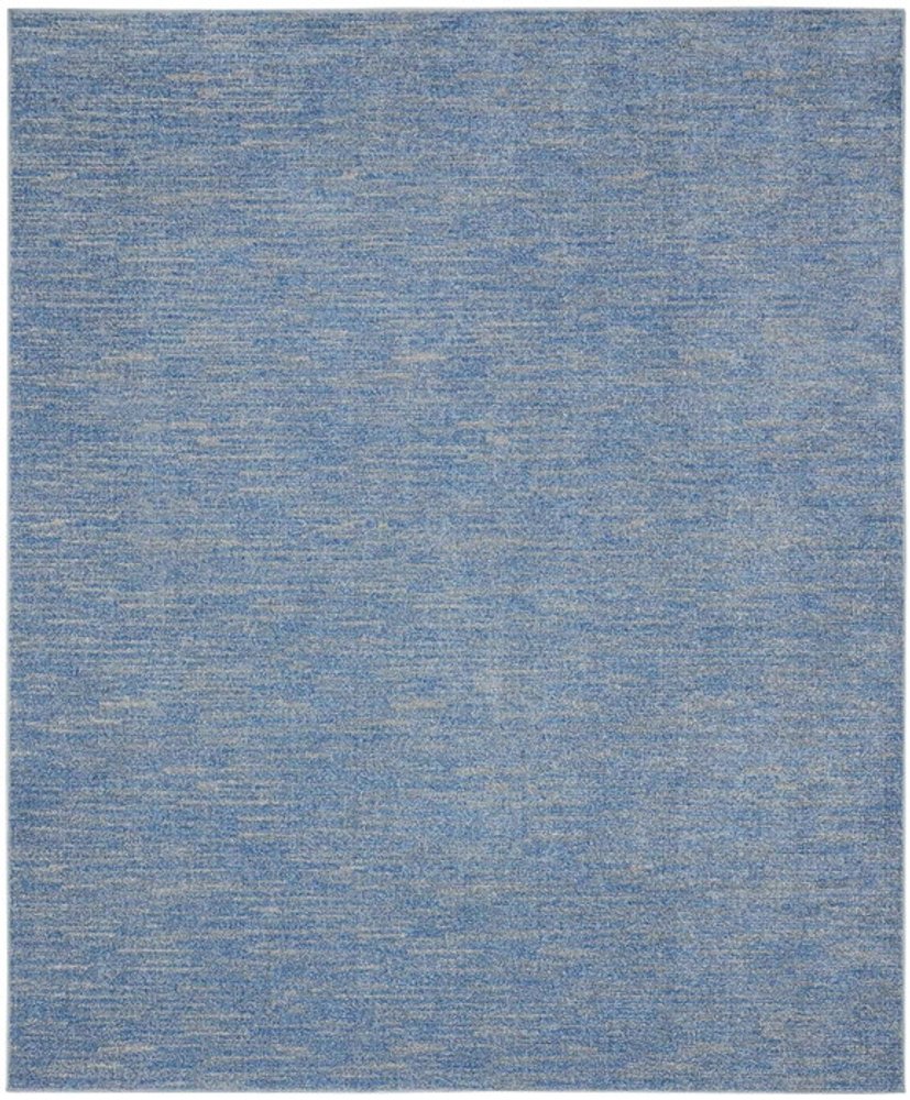 10' X 14' Blue And Gray Indoor Outdoor Area Rug