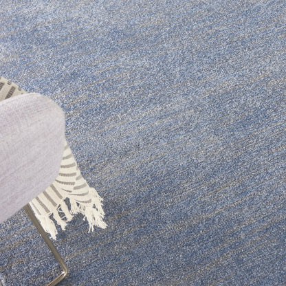 5' X 7' Blue And Gray Indoor Outdoor Area Rug