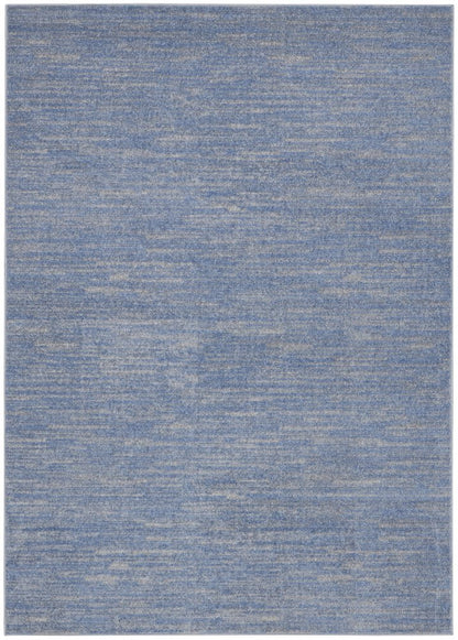 5' X 7' Blue And Gray Indoor Outdoor Area Rug