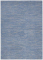 6' X 9' Blue And Gray Indoor Outdoor Area Rug