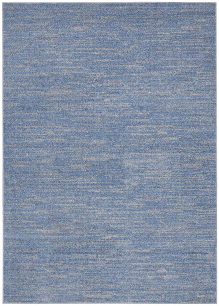 6' X 9' Blue And Gray Indoor Outdoor Area Rug