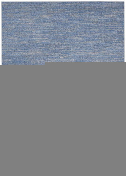 6' X 9' Blue And Gray Indoor Outdoor Area Rug