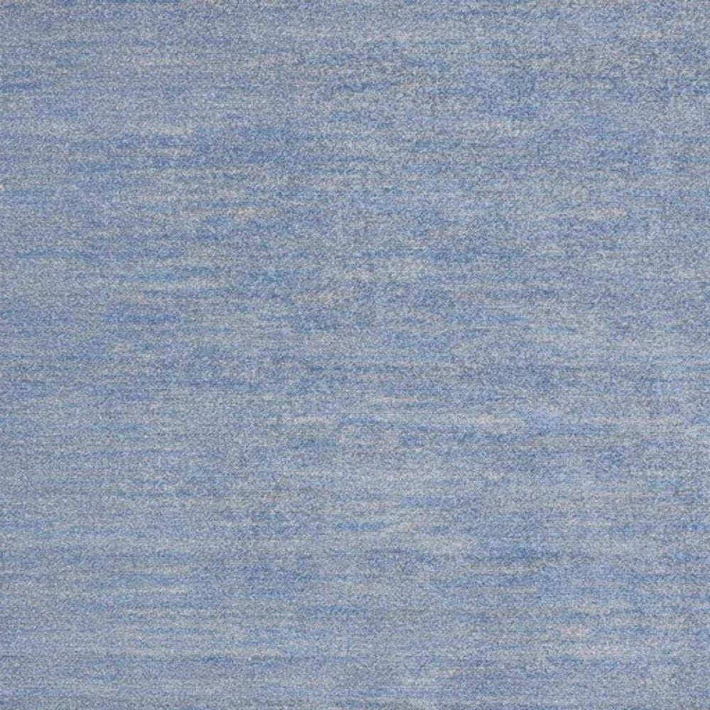 7' Blue And Gray Square Indoor Outdoor Area Rug