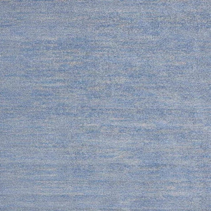 7' Blue And Gray Square Indoor Outdoor Area Rug