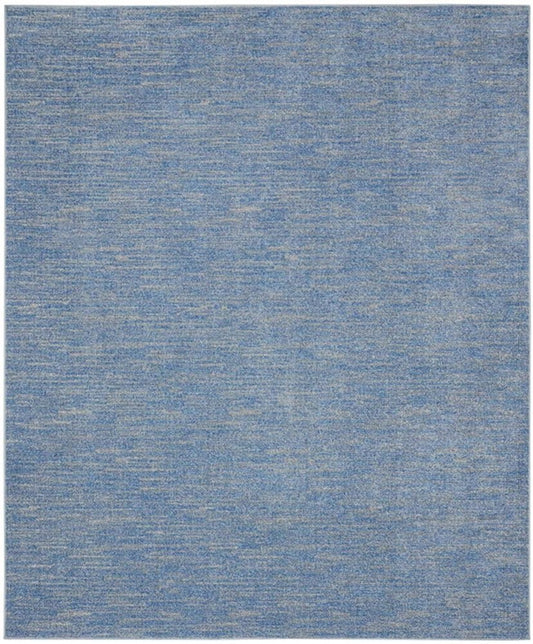 8' X 10' Blue And Gray Indoor Outdoor Area Rug
