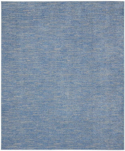8' X 10' Blue And Gray Indoor Outdoor Area Rug