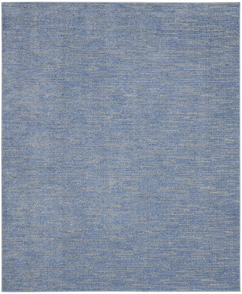 8' X 10' Blue And Gray Indoor Outdoor Area Rug