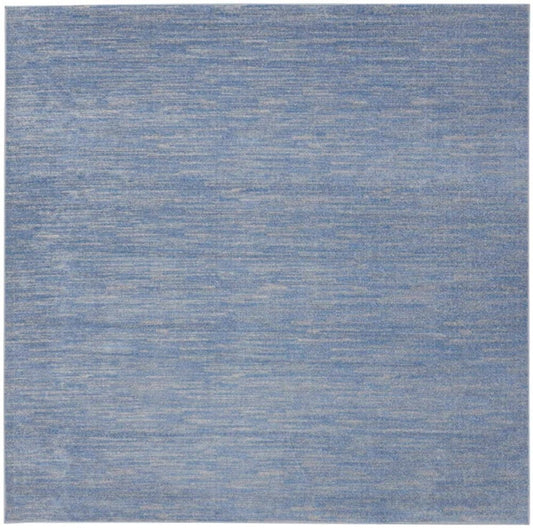 9' Blue And Gray Indoor Outdoor Area Rug
