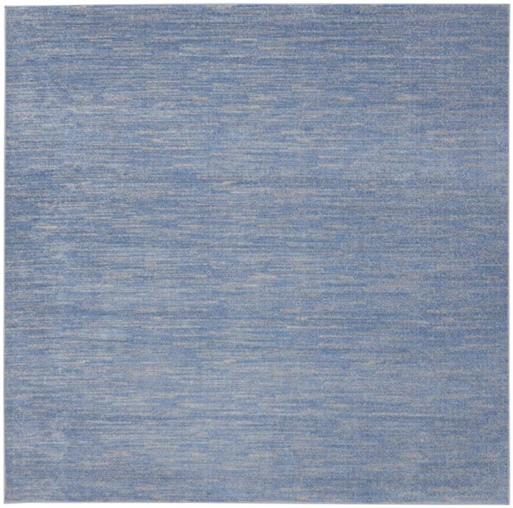 9' Blue And Gray Indoor Outdoor Area Rug