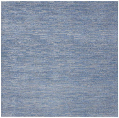 9' Blue And Gray Indoor Outdoor Area Rug