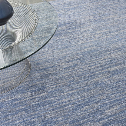 9' Blue And Gray Indoor Outdoor Area Rug