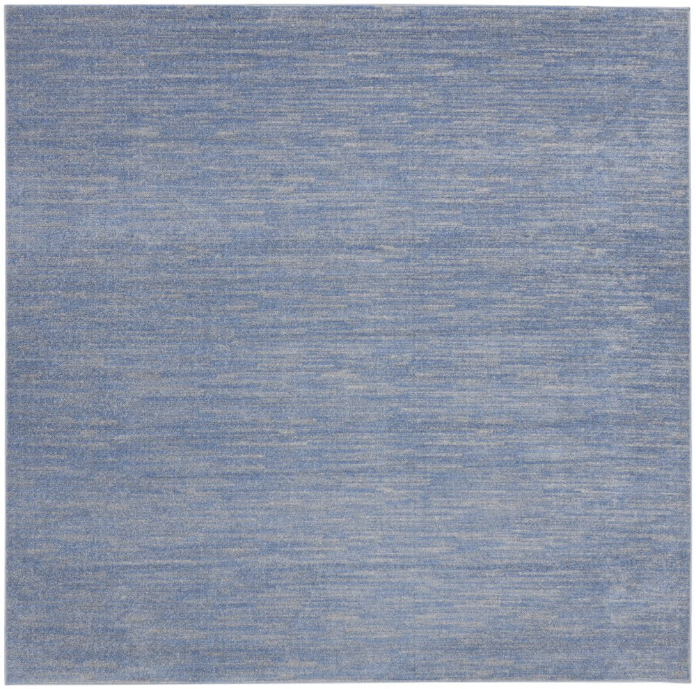 9' Blue And Gray Indoor Outdoor Area Rug