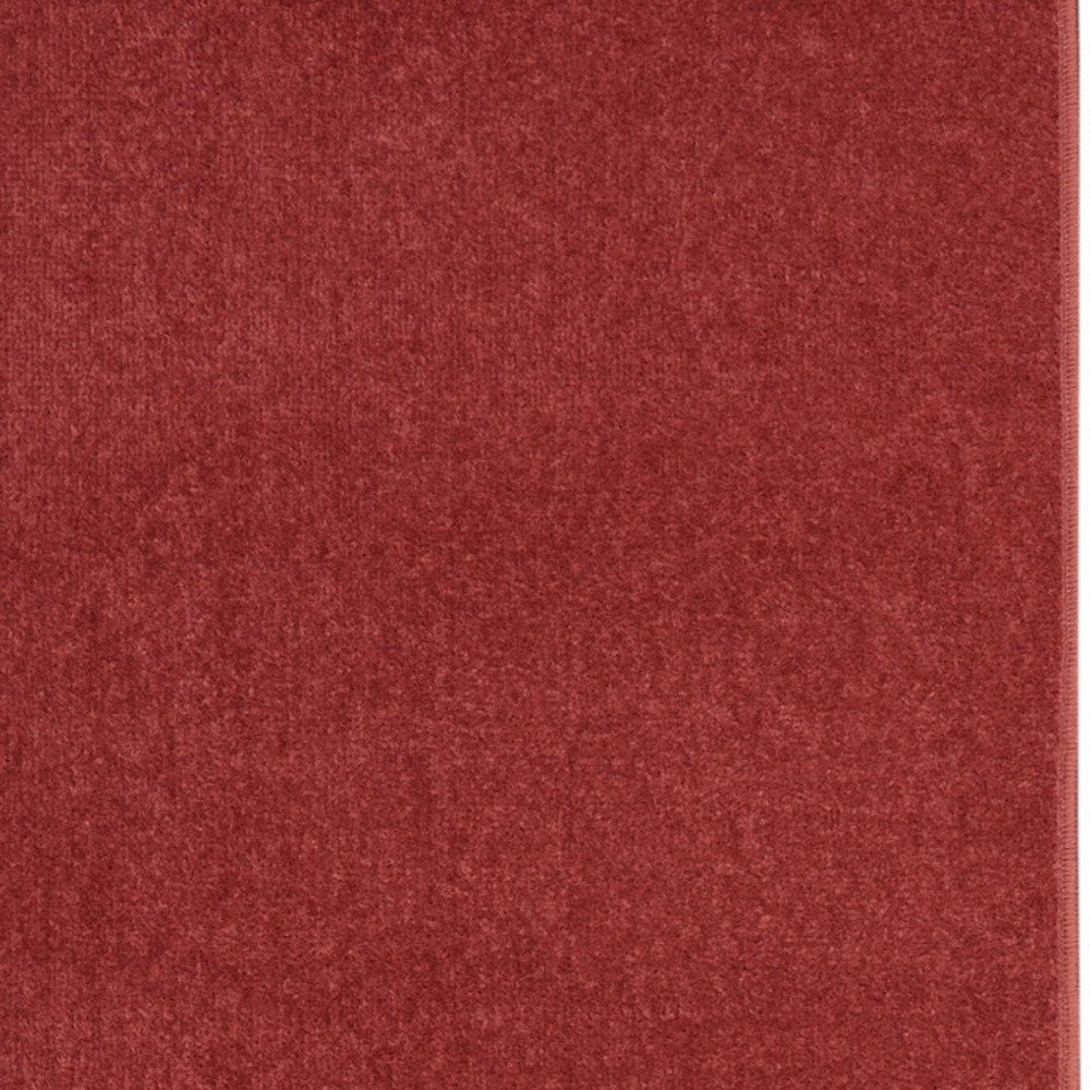2' X 8' Brick Red Non Skid Indoor Outdoor Runner Rug