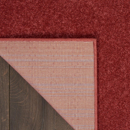 2' X 8' Brick Red Non Skid Indoor Outdoor Runner Rug