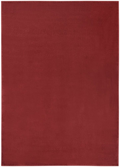 5' X 7' Brick Red Stain Resistant Indoor Outdoor Area Rug