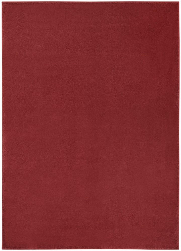 6' X 9' Brick Red Stain Resistant Indoor Outdoor Area Rug