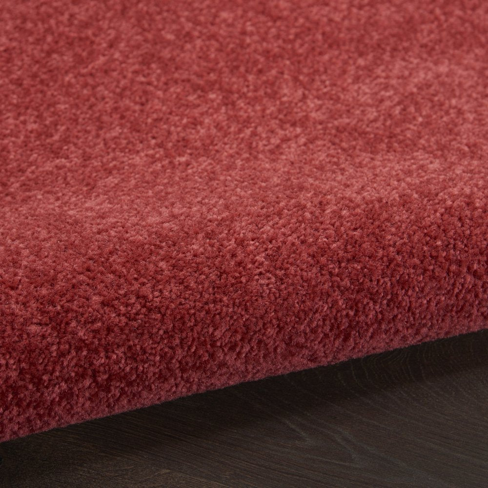 7' Brick Red Square Indoor Outdoor Area Rug