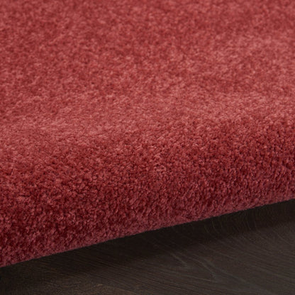 7' Brick Red Square Indoor Outdoor Area Rug