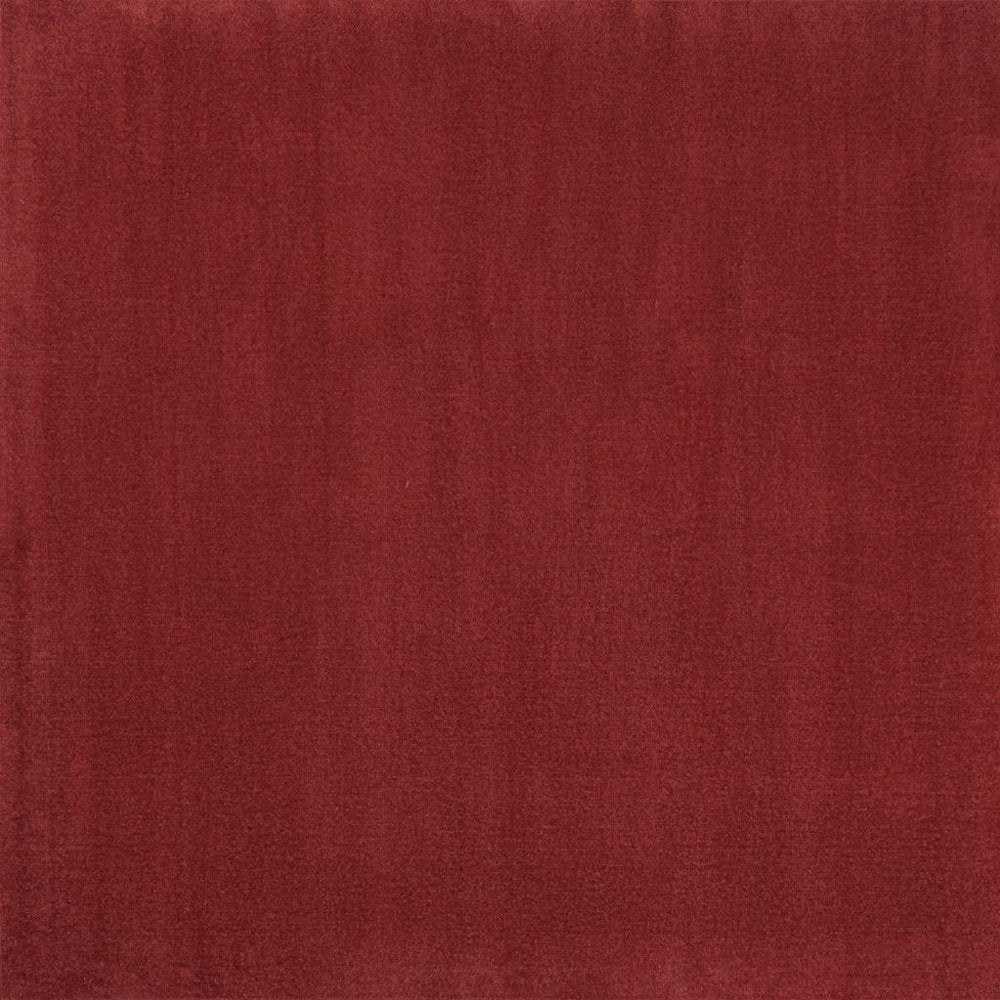7' Brick Red Square Indoor Outdoor Area Rug