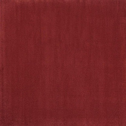 7' Brick Red Square Indoor Outdoor Area Rug