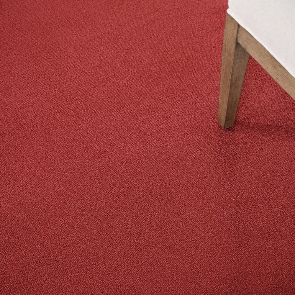 7' Brick Red Square Indoor Outdoor Area Rug