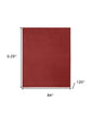 7' X 10' Brick Red Stain Resistant Indoor Outdoor Area Rug