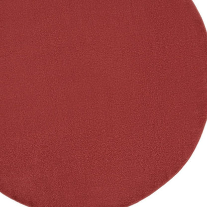 8' X 8' Brick Red Round Indoor Outdoor Area Rug