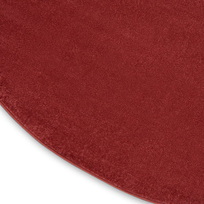 8' X 8' Brick Red Round Indoor Outdoor Area Rug