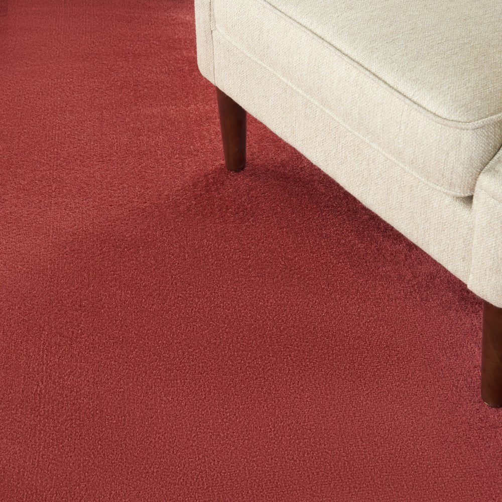 8' X 8' Brick Red Round Indoor Outdoor Area Rug