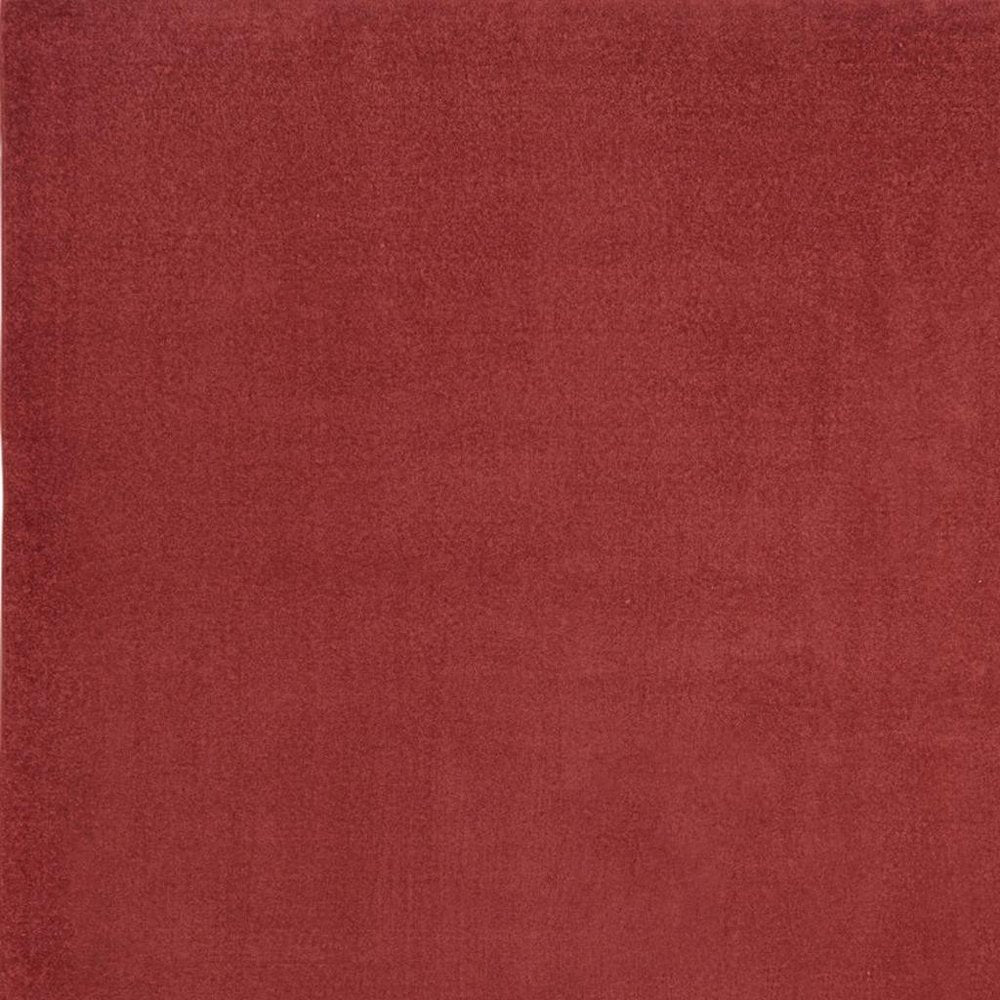 9' Brick Red Square Indoor Outdoor Area Rug